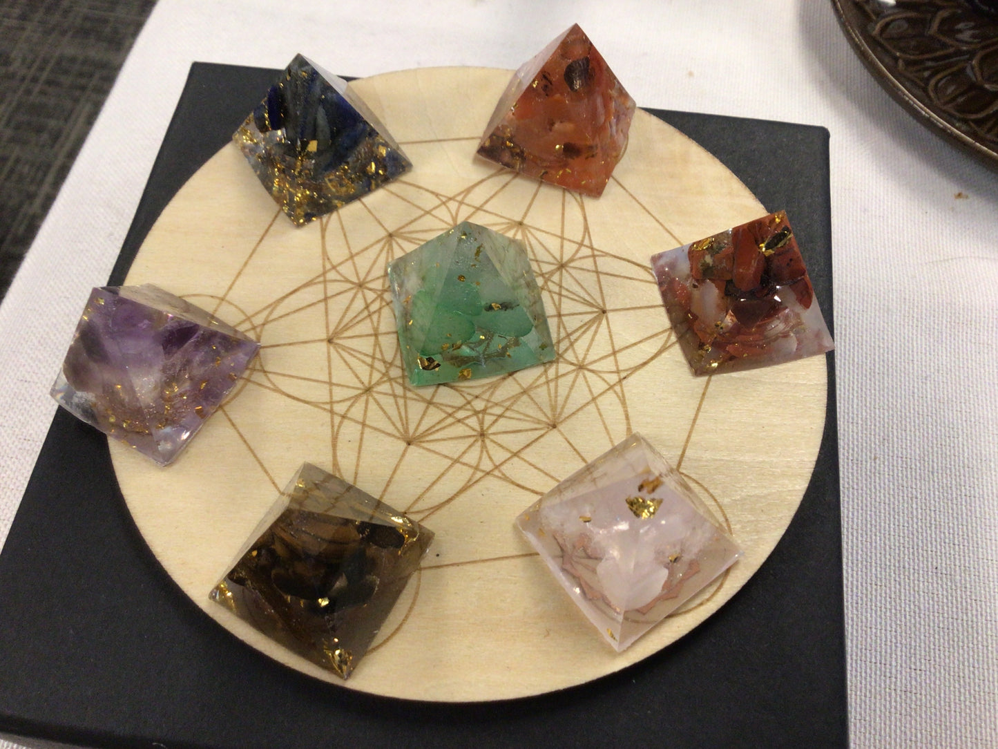 Mini chakra pyramid set
