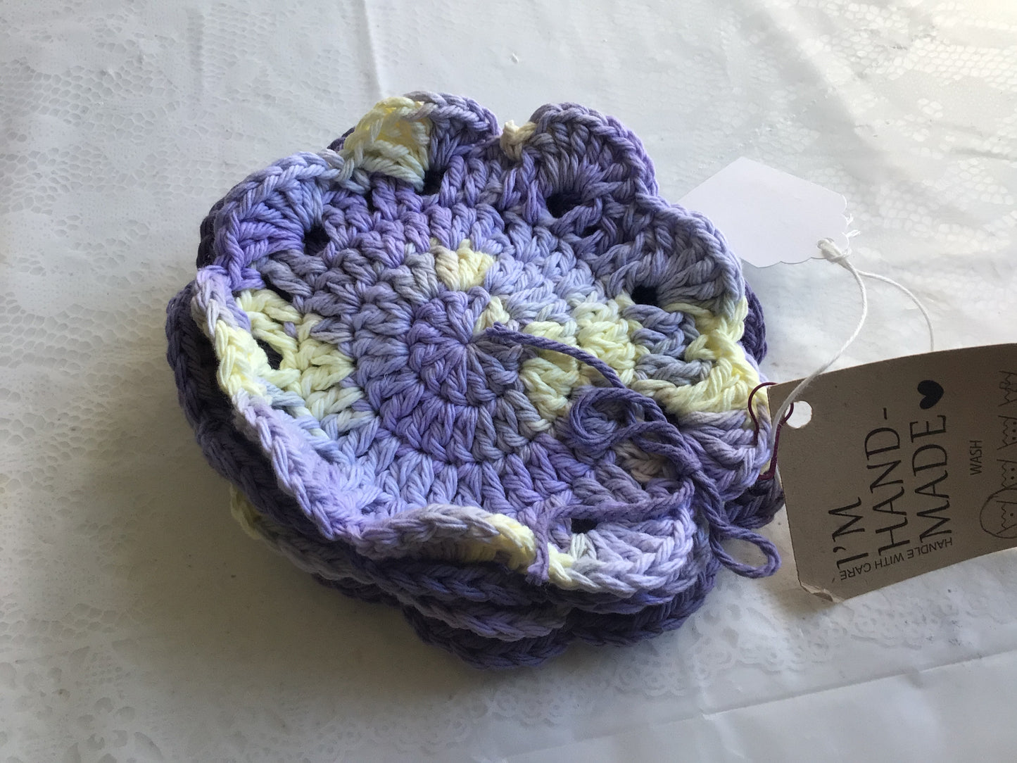 Cozy Crochet 4 Piece Coaster Set