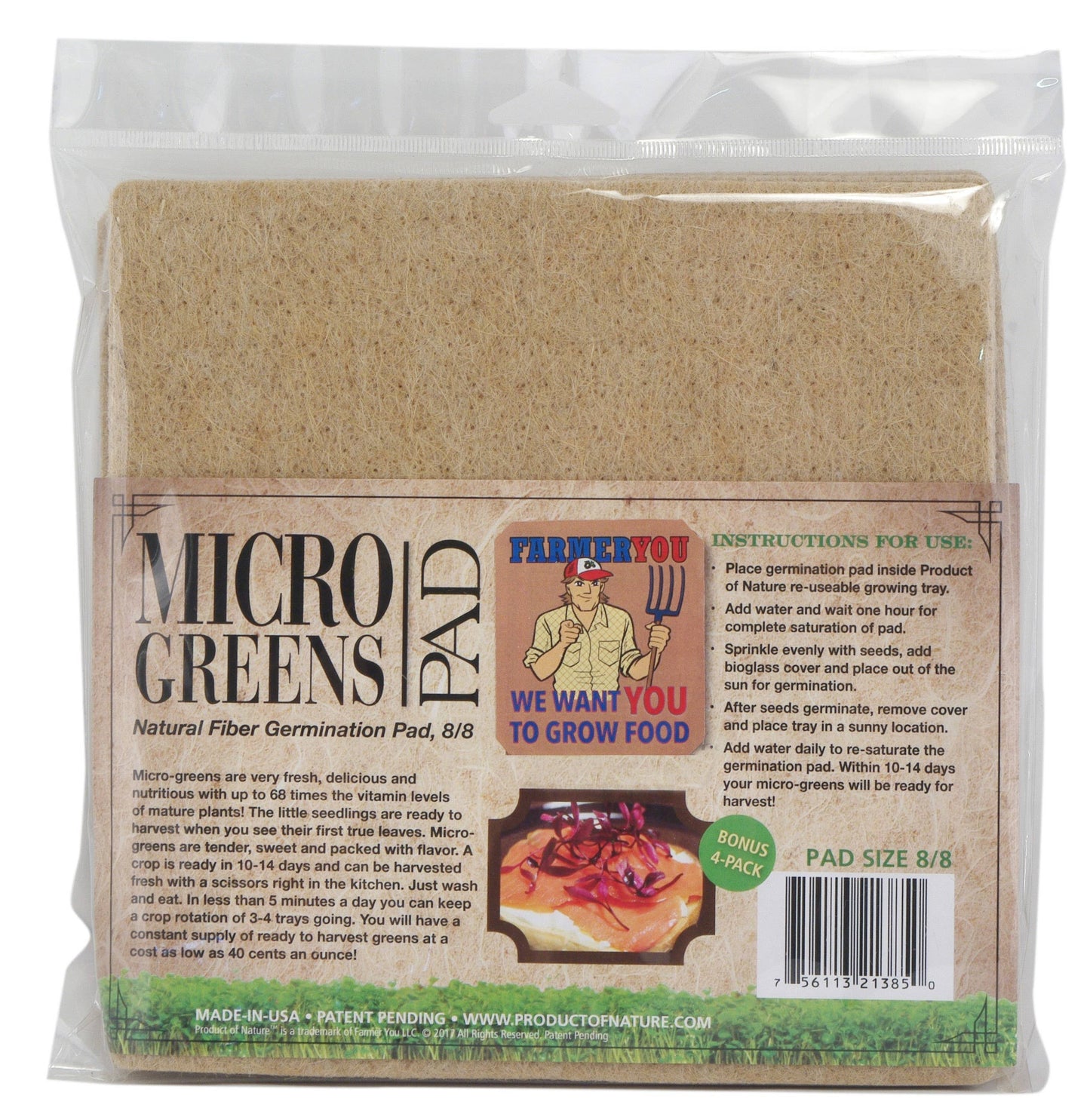 MicroGreens Kitchen Kit Replacement Pads