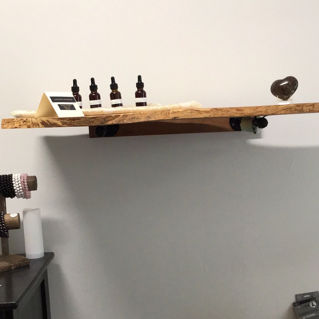 Double Live Edge Shelf