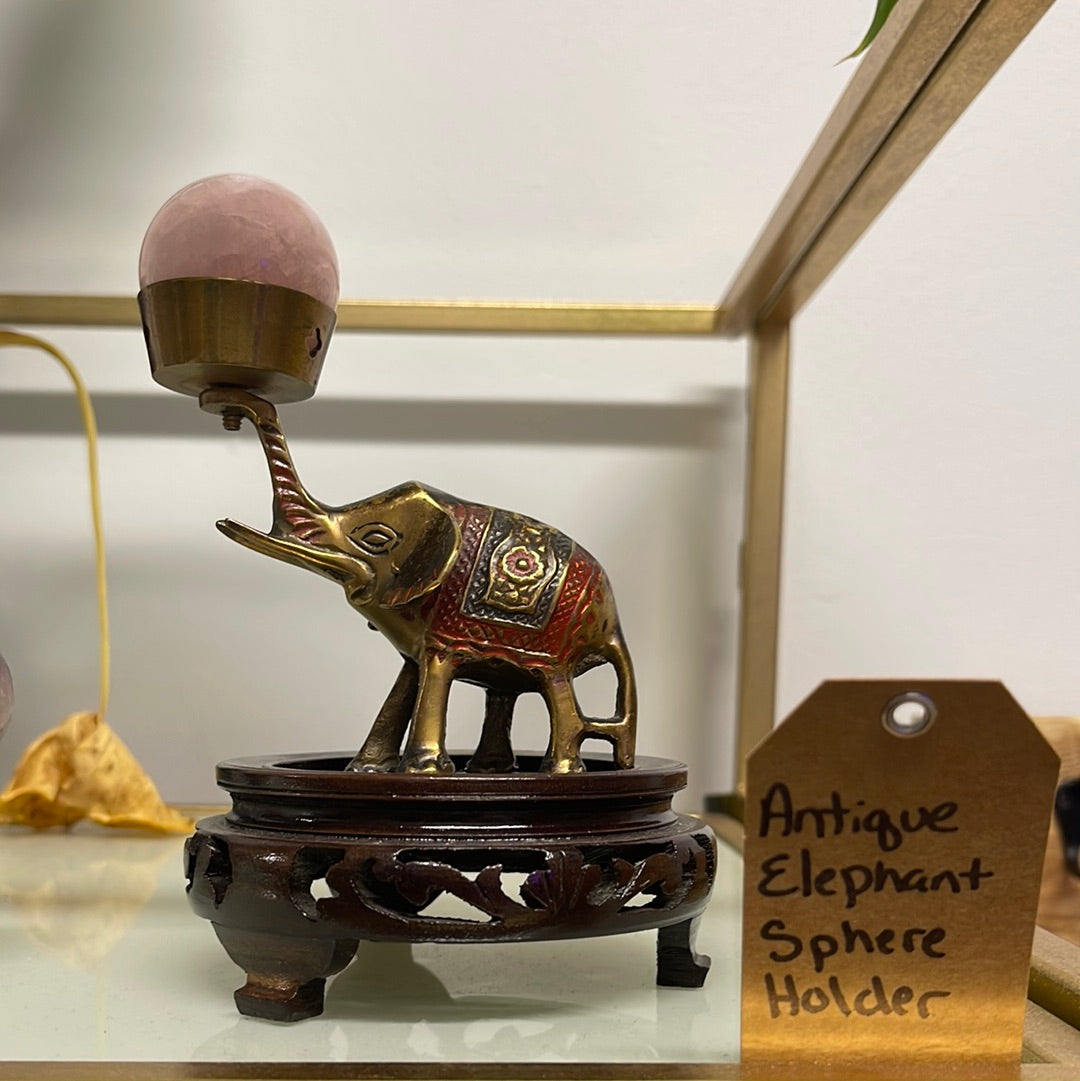 Antique elephant sphere holder. Sphere not included.