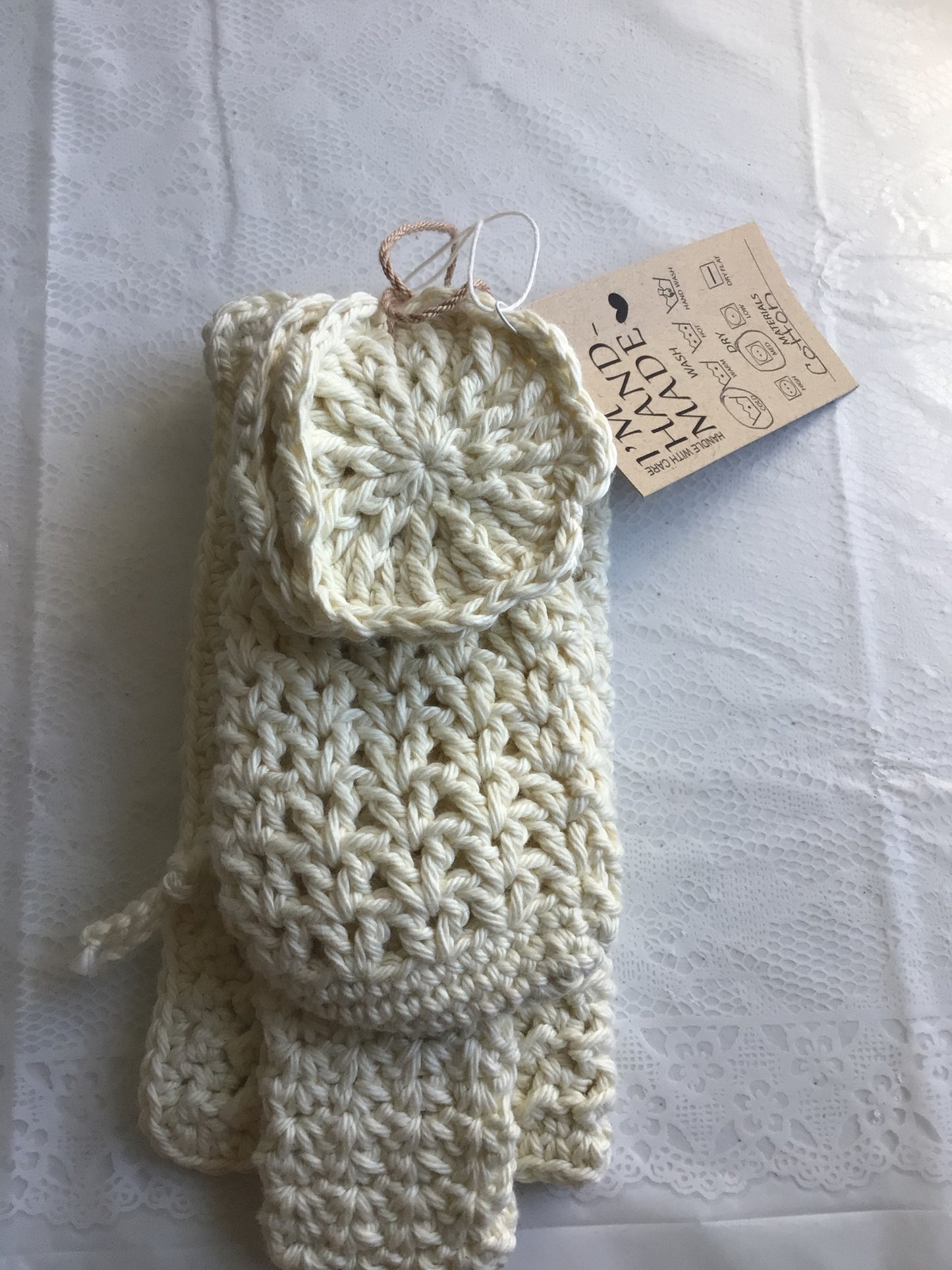 Cozy Crochet Gift Set (Washcloth, Soap Saver, Headband, Face Scrubbies)