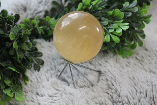 Honey Calcite Sphere