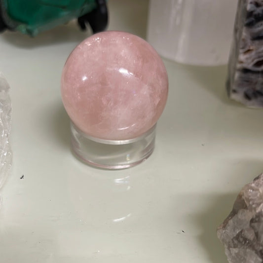 Rose quartz sphere