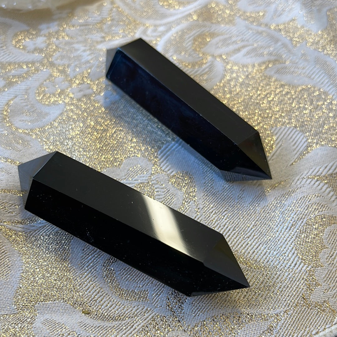 Black Obsidian Double Terminated Point