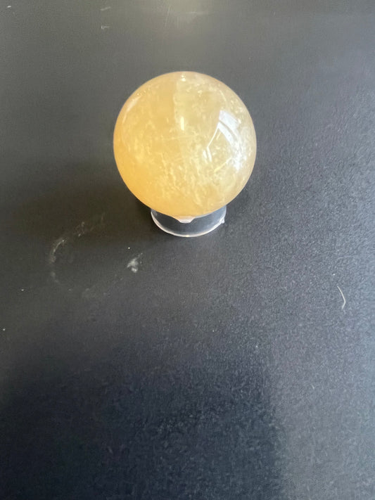 Honey Calcite Sphere