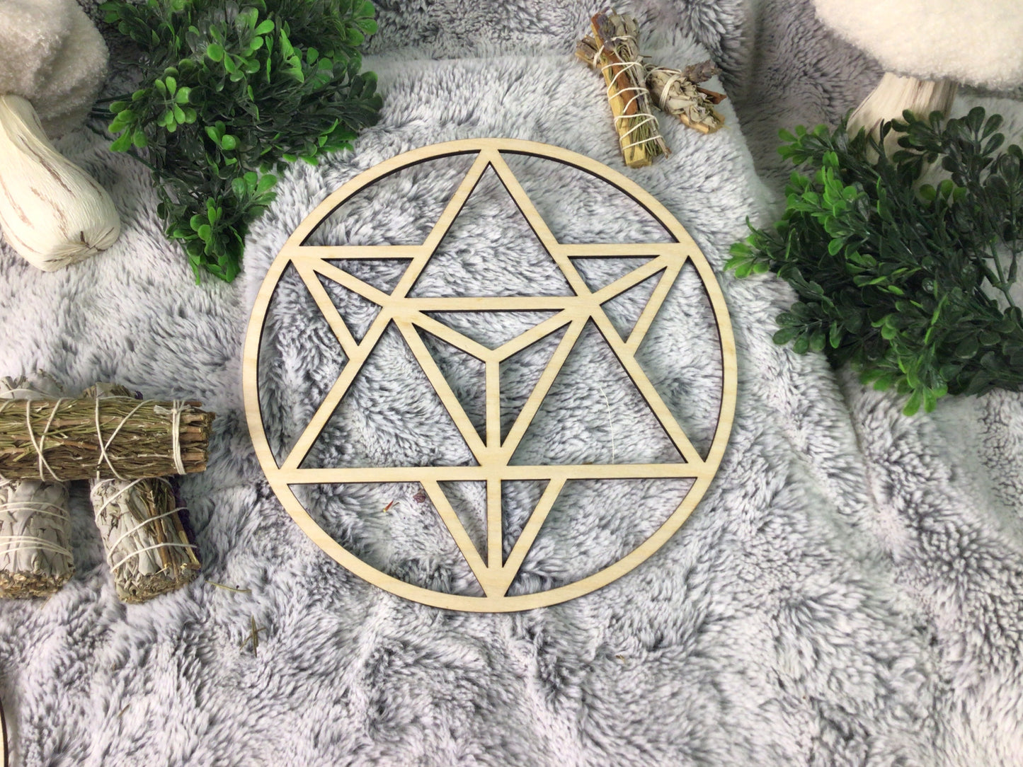 Wooden crystal grid