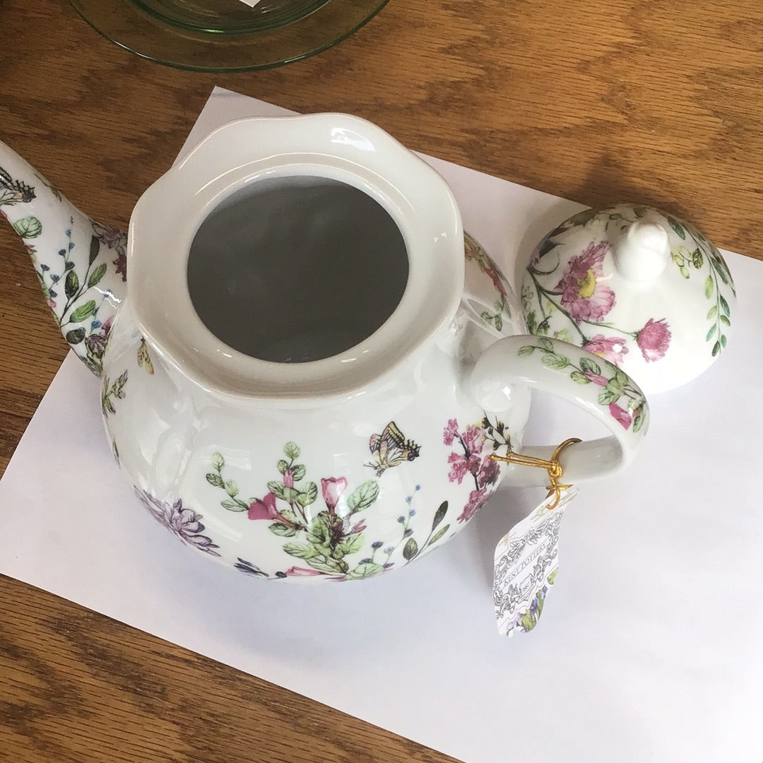 Ceramic Flower Tea Pot ￼