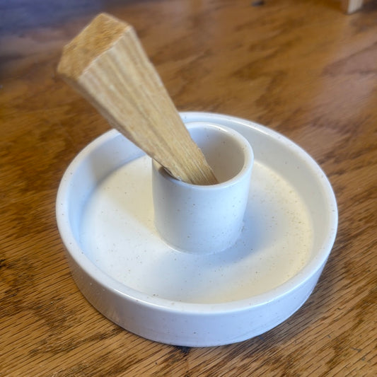 Ceramic white, Palo Santo holder