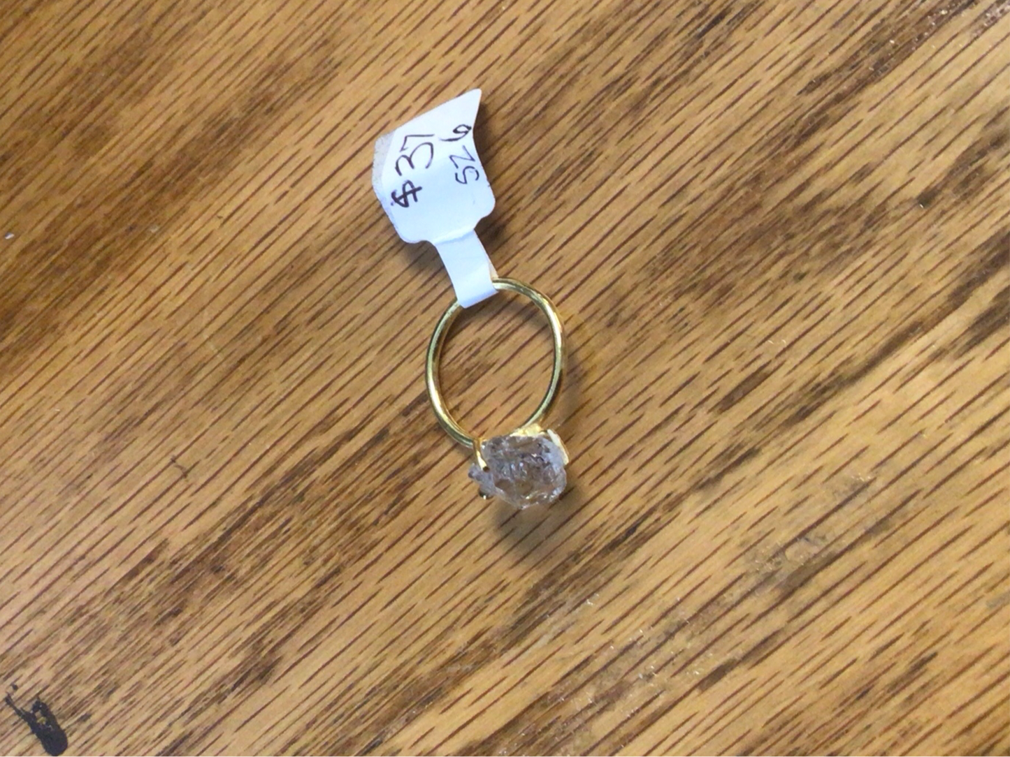 Sterling clear quarts Ring