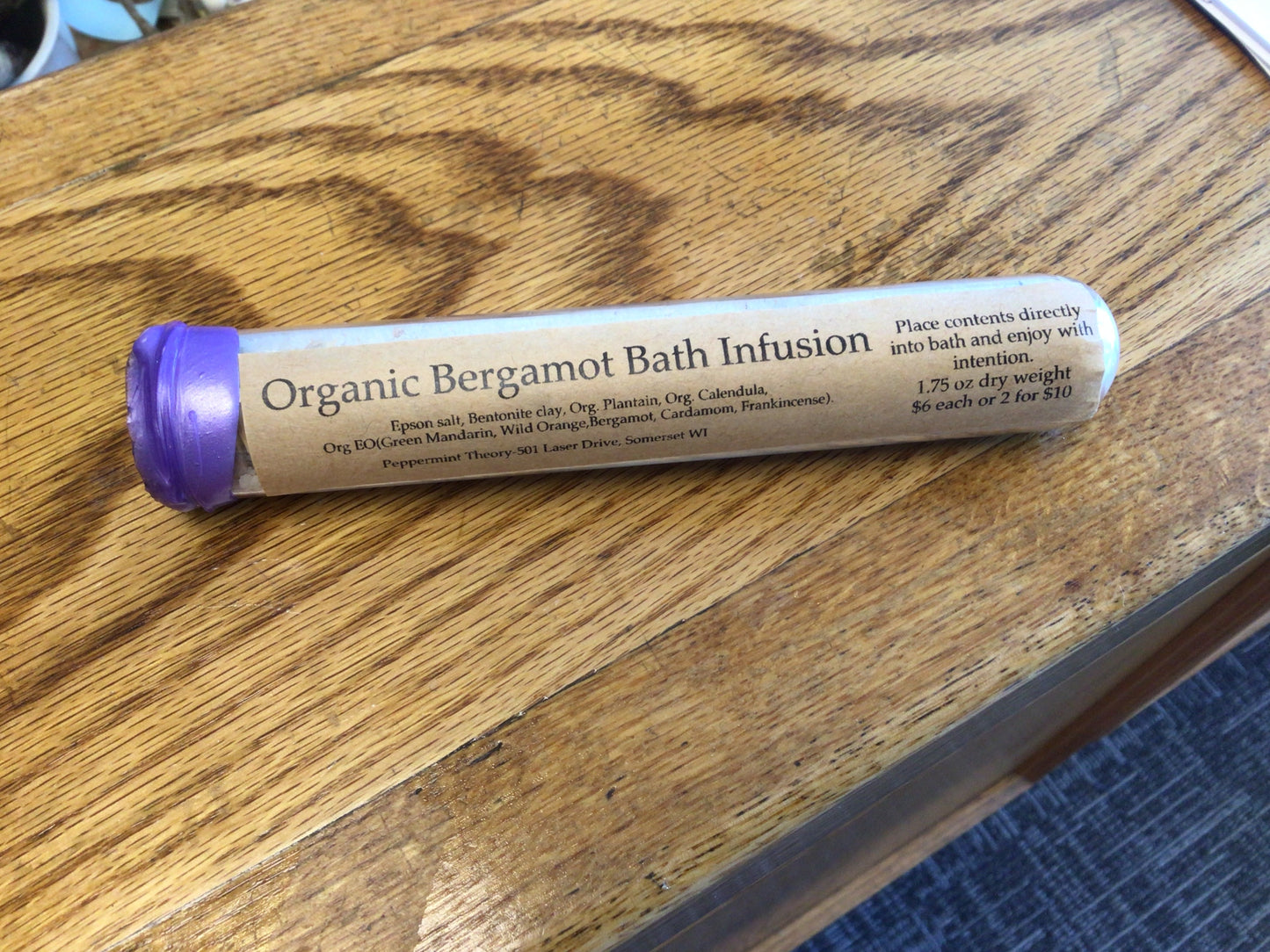 Organic bergamot bath infusion