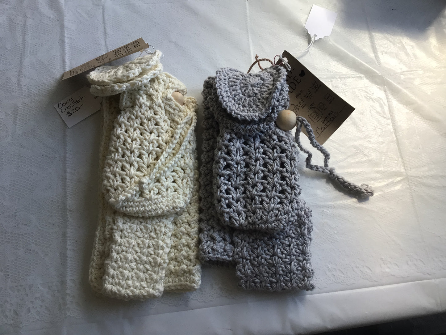 Cozy Crochet Gift Set (Washcloth, Soap Saver, Headband, Face Scrubbies)