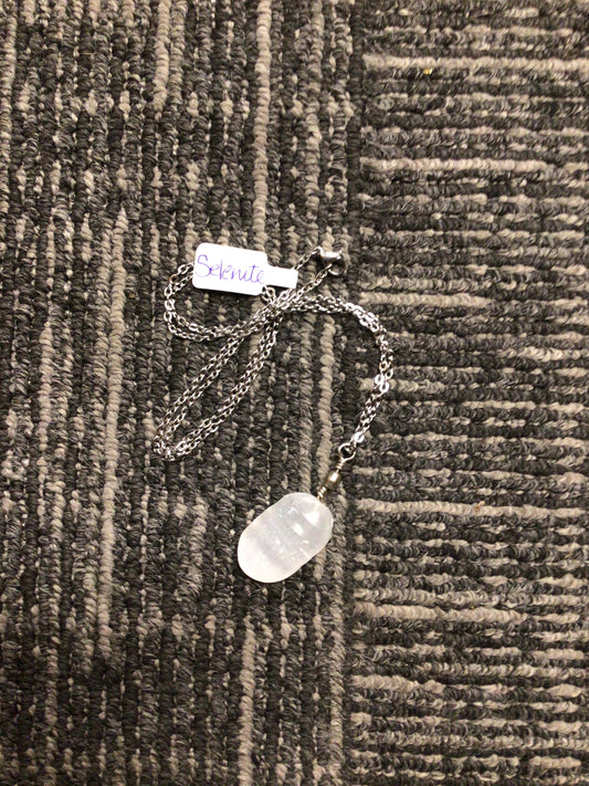 Selenite necklace