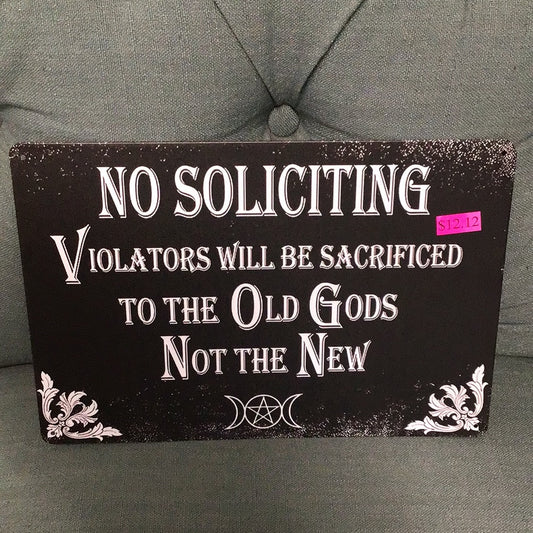 No soliciting sign